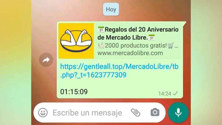 Alertan por mensaje de whatsapp sospechoso